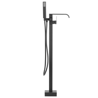 Miscelatore vasca da bagno di colore Nero Opaco cromato freestanding stile moderno