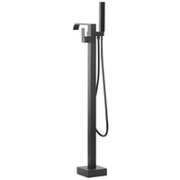 Miscelatore vasca da bagno di colore Nero Opaco cromato freestanding stile moderno