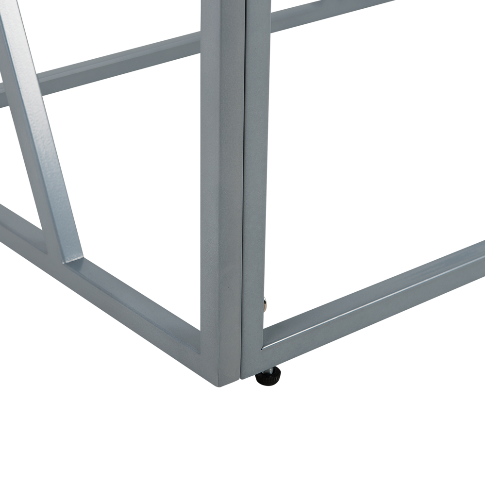 Consolle Piano Vetro Trasparente Struttura Metallo Argento 100 x 40 cm Glam Modern