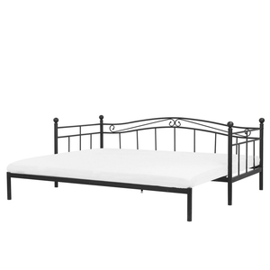 Dormeuse Letto estraibile Nero 80 - 160 x 200 cm Base a doghe estraibile Convertibile