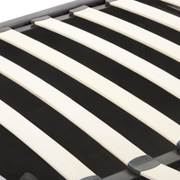 Letto con contenitore in velluto grigio imbottito con testiera alta 160 x 200 cm