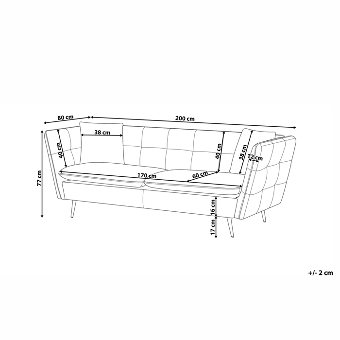Divano a 3 posti con rivestimento in tessuto di velluto rosa capitonné con gambe dorate