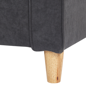 Divano Grigio Tessuto Velluto Struttura In Legno Molle Insacchettate Soggiorno 3 Posti