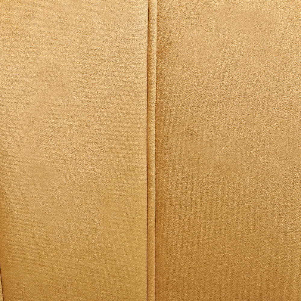 Poltrona Velluto Giallo Forma Di Conchiglia Gambe In Metallo Retrò