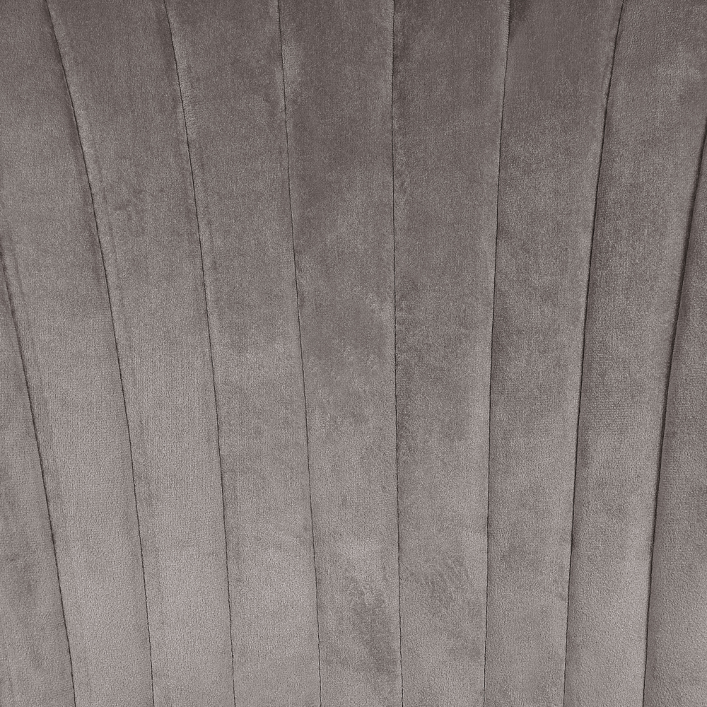 Set di 2 sedie da pranzo con rivestimento in velluto grigio e gambe nere retrò industriale