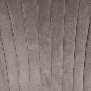 Set di 2 sedie da pranzo con rivestimento in velluto grigio e gambe nere retrò industriale