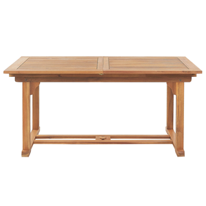 Tavolo da pranzo da giardino in legno di acacia 160/220 x 90 cm forato per ombrellone allungabile Design tradizionale