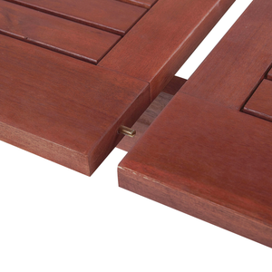 Tavolo da pranzo per esterno in legno di acacia scuro 160/220 x 90 cm piano allungabile