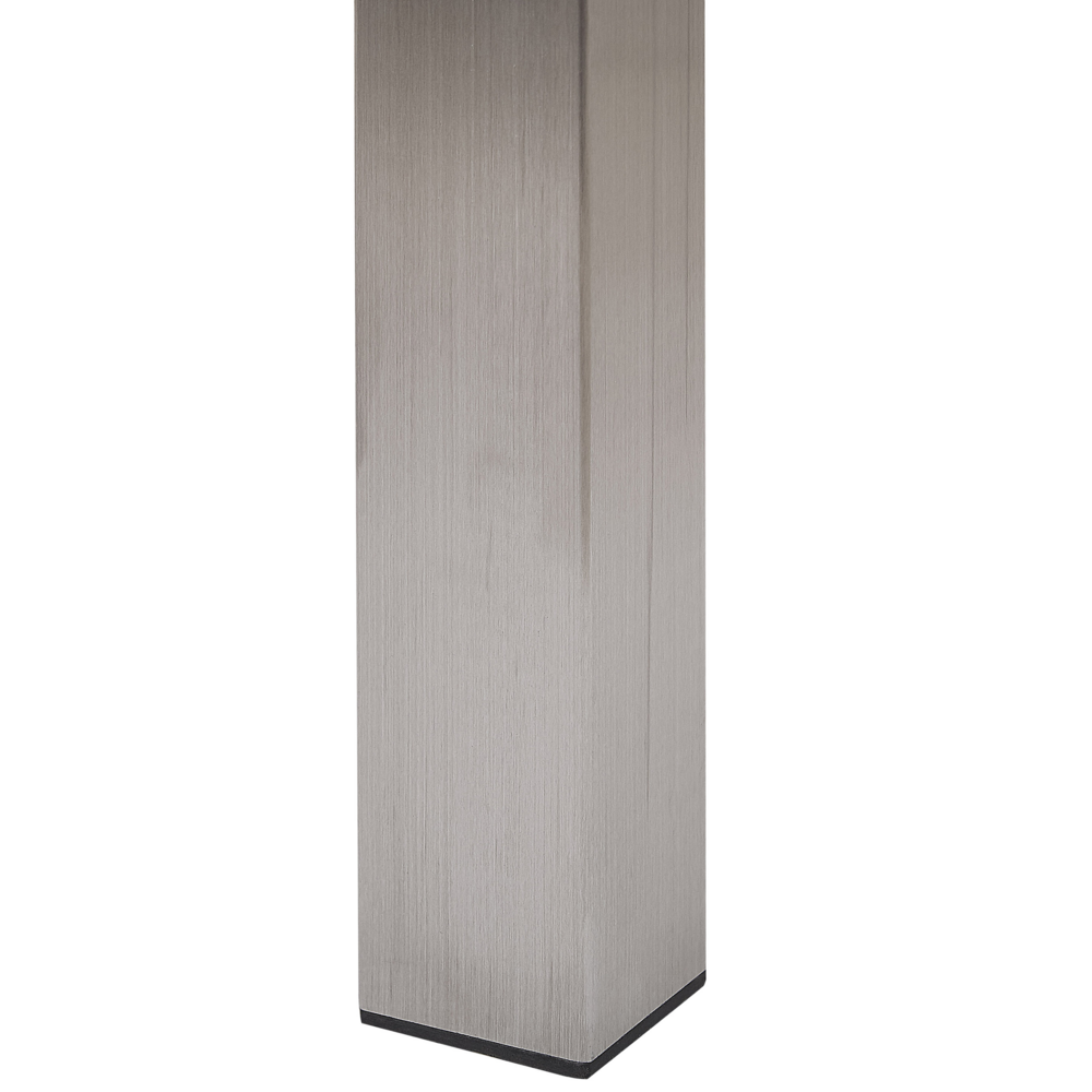 Set da pranzo da giardino con piano in legno di eucalipto chiaro e struttura in acciaio 220 x 100 cm con 8 sedie beige