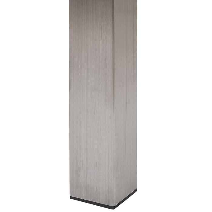 Set da pranzo da giardino con piano in legno di eucalipto chiaro e struttura in acciaio 220 x 100 cm con 8 sedie beige