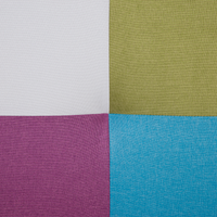 Divano Letto Rivestimento Tessuto Patchwork Multicolore 3 Posti Meccanismo Click Clack