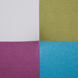 Divano Letto Rivestimento Tessuto Patchwork Multicolore 3 Posti Meccanismo Click Clack