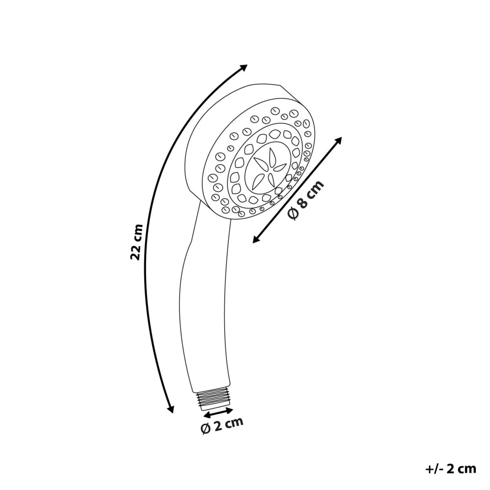 Soffione doccia argento sintetico LED Indicatore di temperatura della luce Modern