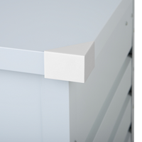 Cesta baule portaoggetti da esterno in acciaio zincato grigio chiaro 600 lt giardino industriale