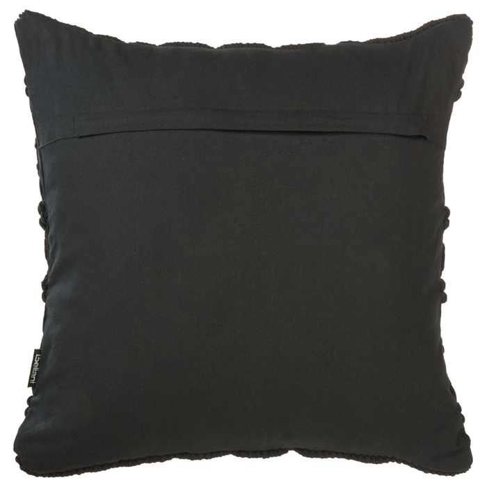 Set di 2 cuscini decorativi in macramè di cotone Nero 45 x 45 cm Corda Boho Retro Decor Accessori