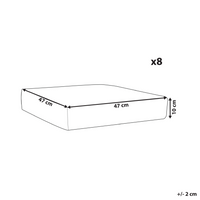 Set di 8 copricuscini per sedili in tessuto bianco per sedie da giardino 47 x 47 x 10 cm