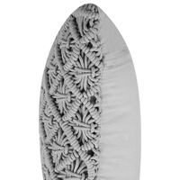 Set di 2 cuscini decorativi in macramè di cotone grigio 45 x 40 cm Corda Boho Retro Decor Accessori