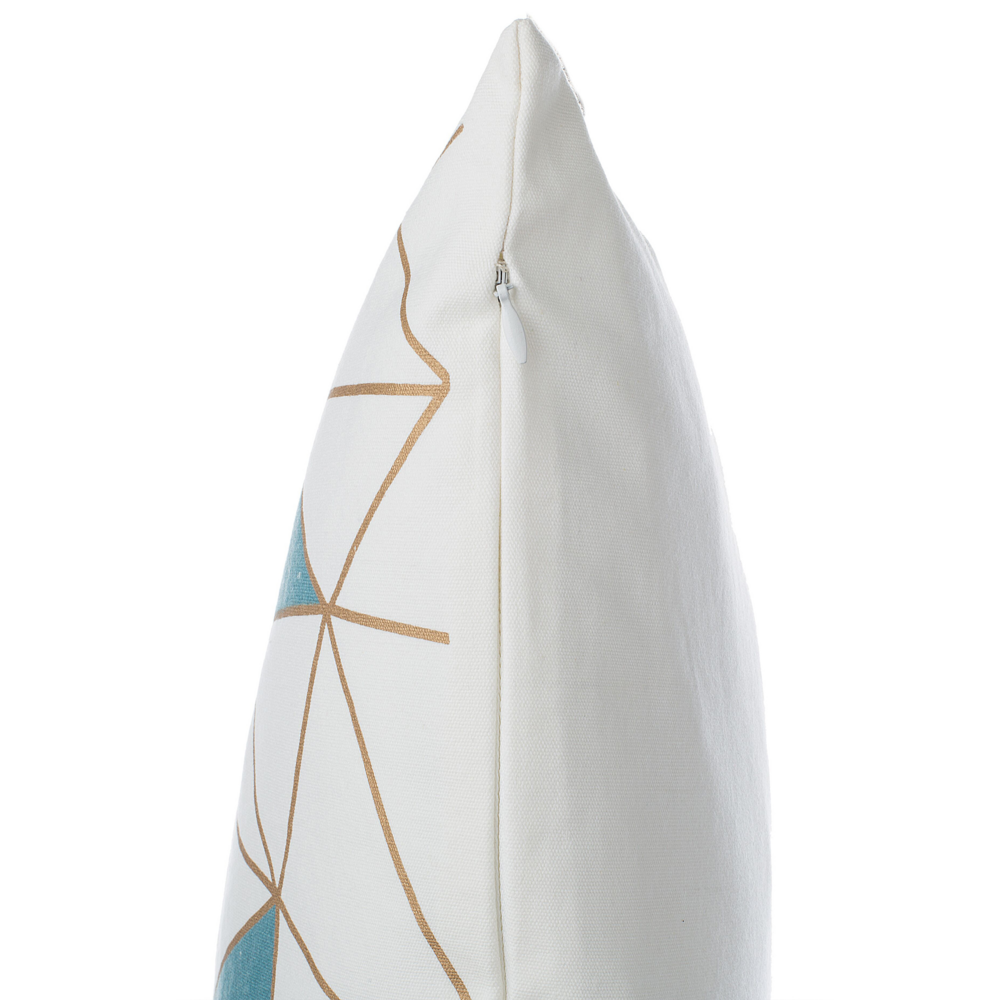 Set di 2 cuscini decorativi in cotone blu motivo geometrico 45 x 45 cm Net Decor Accessori