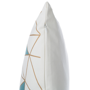 Set di 2 cuscini decorativi in cotone blu motivo geometrico 45 x 45 cm Net Decor Accessori