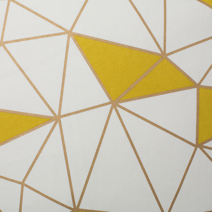 Set di 2 cuscini decorativi in cotone giallo motivo geometrico 45 x 45 cm  Decor Accessori