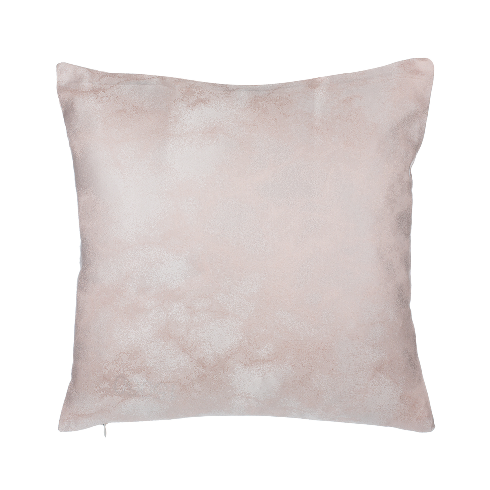 Set di 2 cuscini Decorativi Applique Piuma Rosa 45 x 45 cm Delicato Motivo Glam Decor Accessori