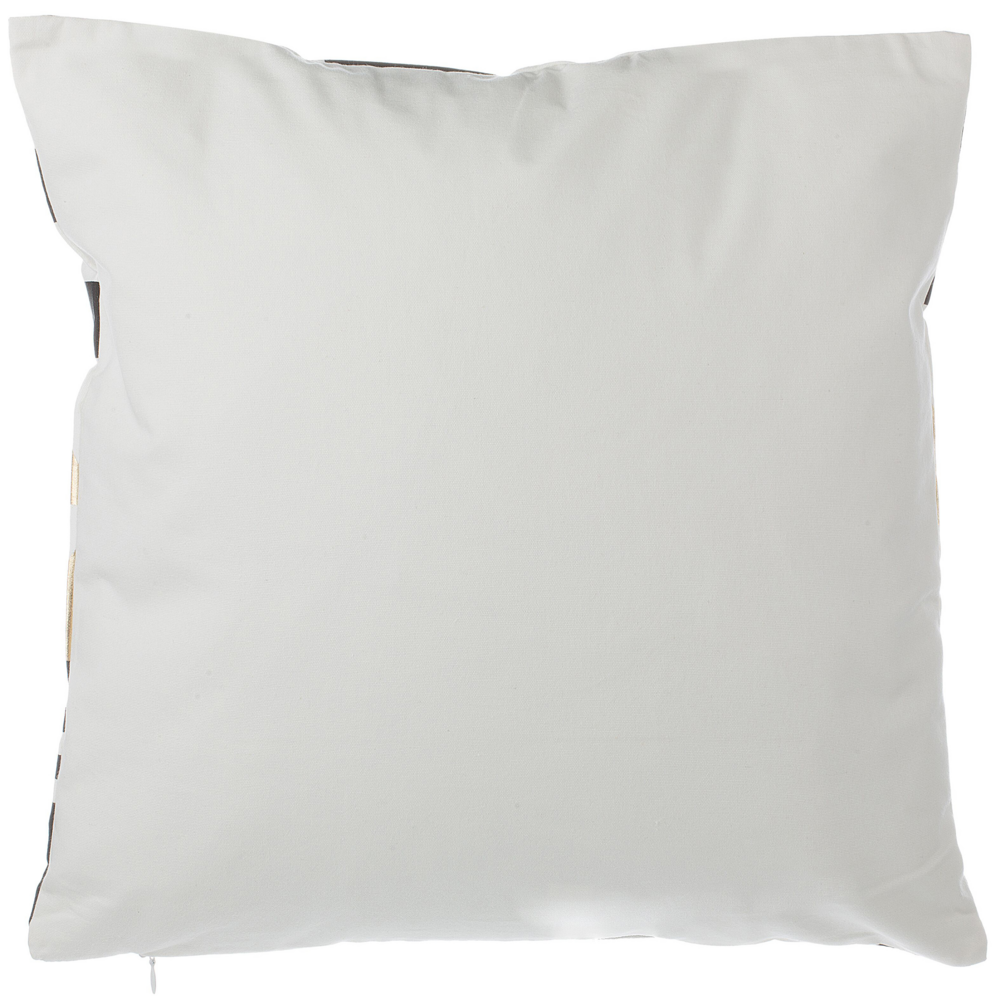 Set di 2 cuscini decorativi in cotone bianco e Nero motivo geometrico 45 x 45 cm Glamour