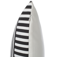 Set di 2 cuscini decorativi in cotone bianco e Nero motivo geometrico 45 x 45 cm Glamour