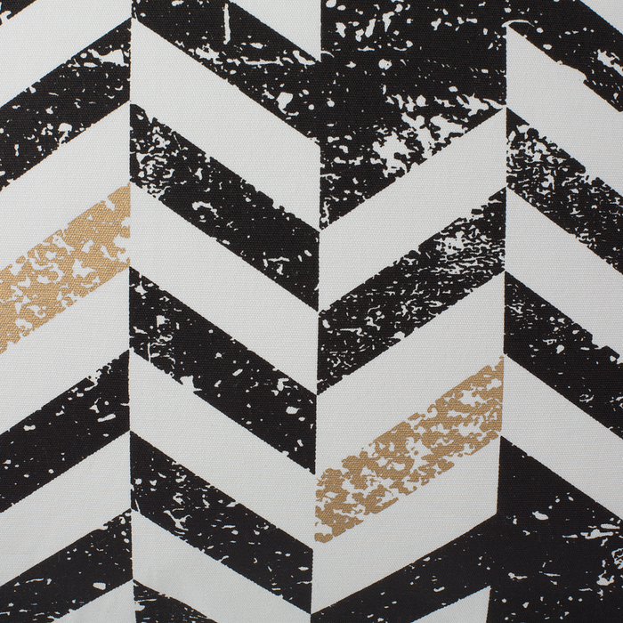 Set di 2 cuscini decorativi in cotone bianco e Nero motivo chevron 45 x 45 cm stampa geometrica glamour