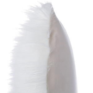 Set di 2 cuscini decorativi Shaggy in finta pelliccia bianca 45 x 45 cm