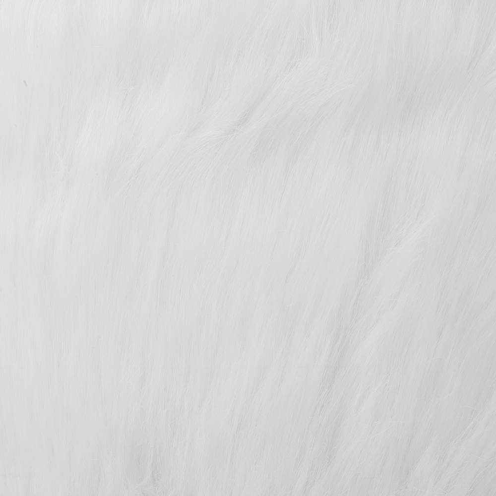 Set di 2 cuscini decorativi Shaggy in finta pelliccia bianca 45 x 45 cm