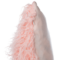 Set di 2 cuscini decorativi rosa in finta pelliccia Shaggy 45 x 45 cm