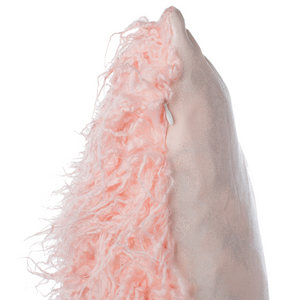 Set di 2 cuscini decorativi rosa in finta pelliccia Shaggy 45 x 45 cm