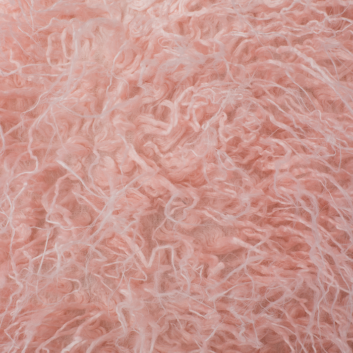 Set di 2 cuscini decorativi rosa in finta pelliccia Shaggy 45 x 45 cm