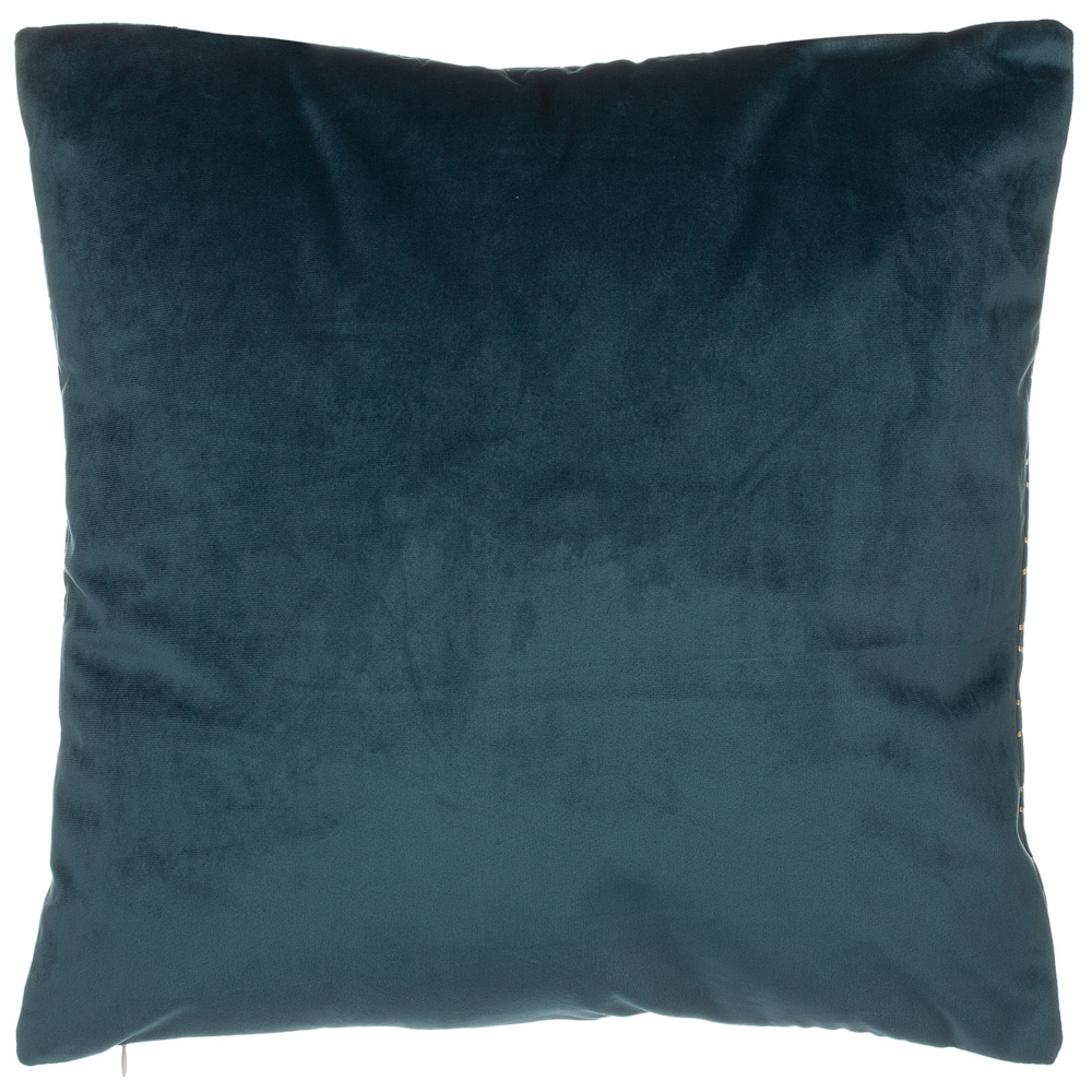 Set di 2 cuscini decorativi Motivo a cubo in velluto blu 45 x 45 cm Stampa geometrica in lamina Moderno Glamour Decor Accessori