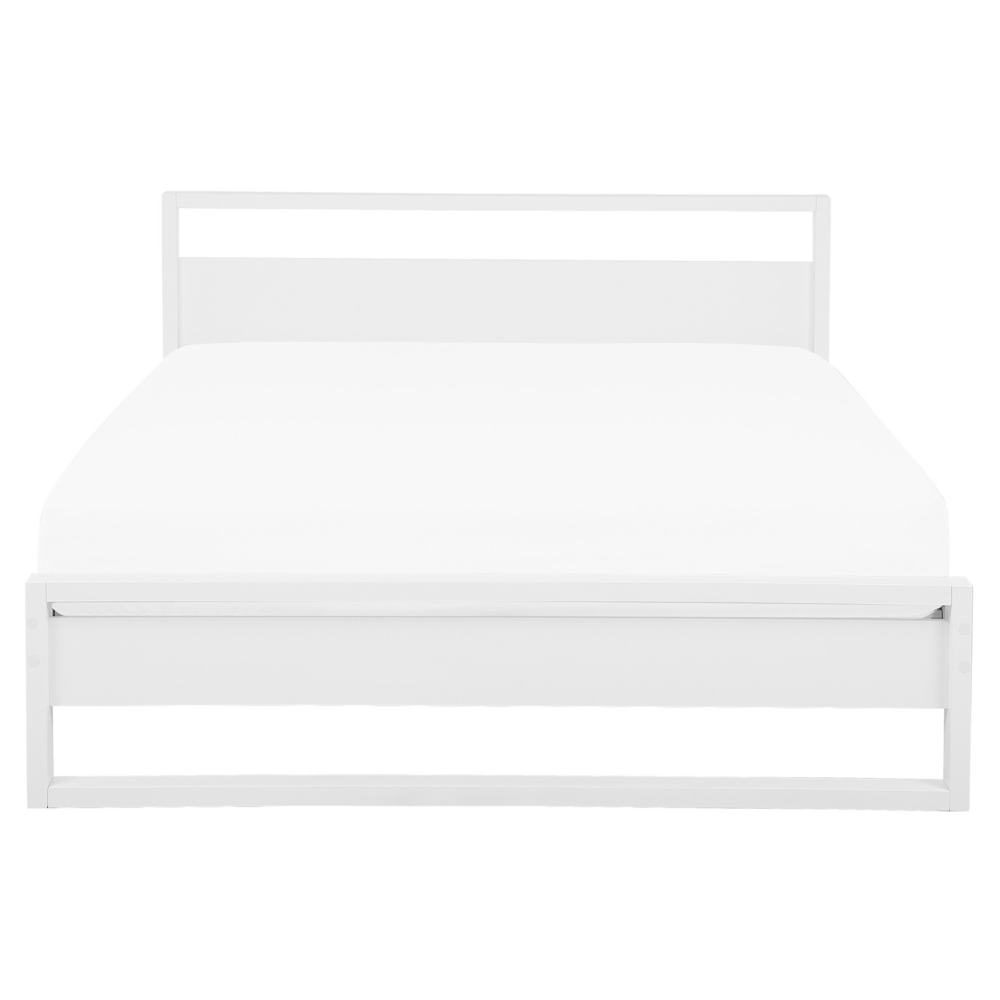 Letto in legno di pino bianco 160 x 200 cm a doghe scandinave stile moderno