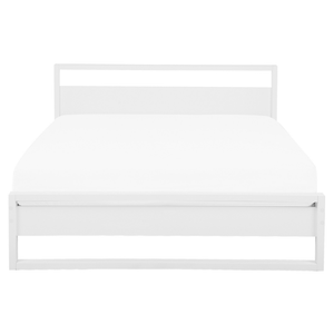 Letto in legno di pino bianco 160 x 200 cm a doghe scandinave stile moderno