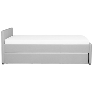 Divano Letto estraibile Rivestimento in tessuto grigio Small Single Size Guest Underbed