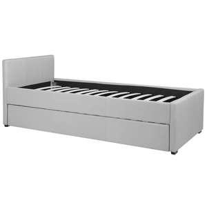 Divano Letto estraibile Rivestimento in tessuto grigio Small Single Size Guest Underbed