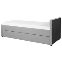 Divano Letto estraibile Rivestimento in tessuto grigio Small Single Size Guest Underbed