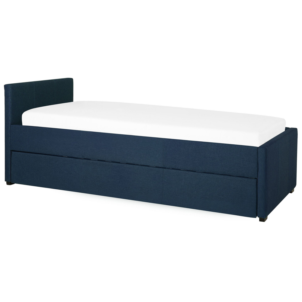 Divano Letto estraibile Rivestimento in tessuto blu Small Single Size Guest Underbed