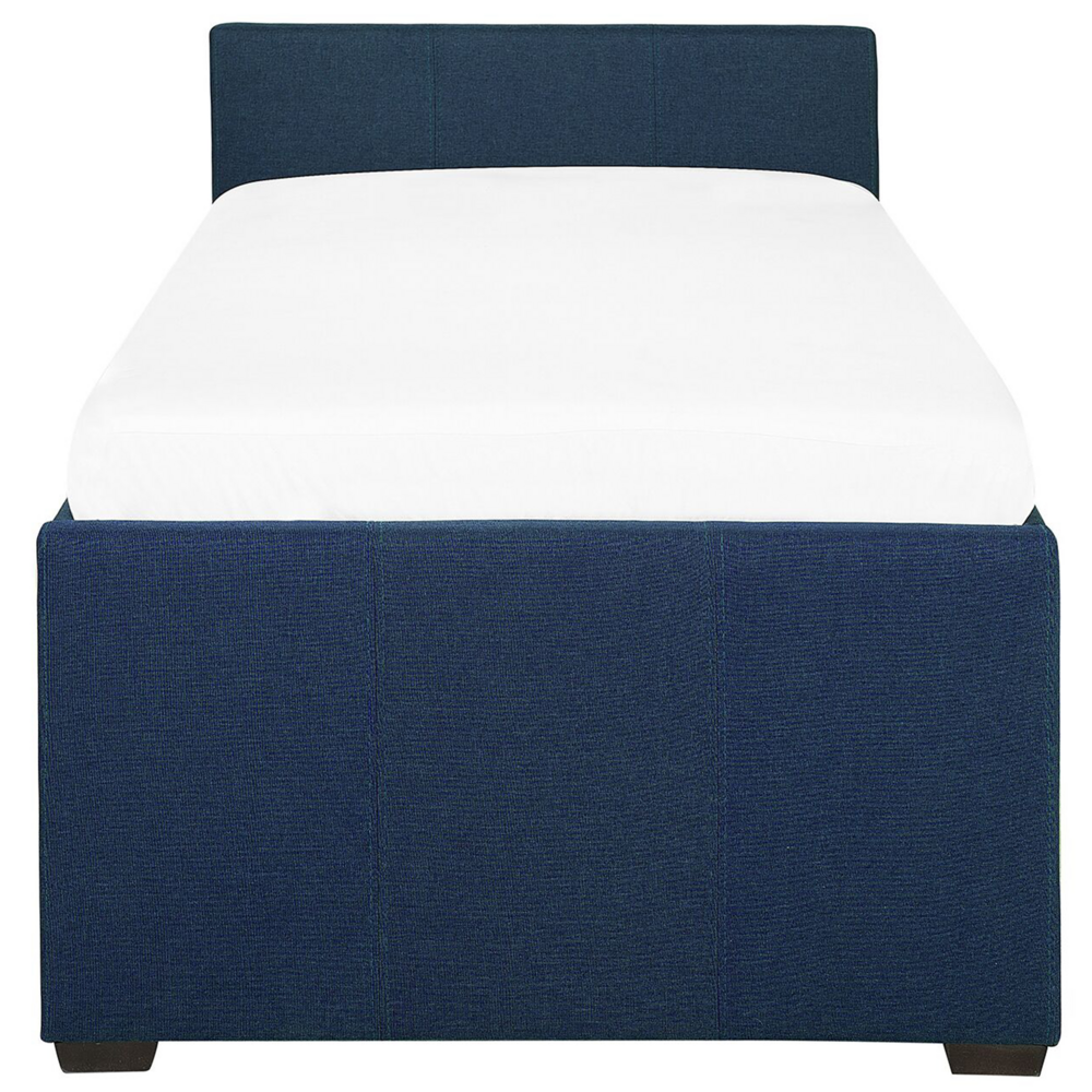 Divano Letto estraibile Rivestimento in tessuto blu Small Single Size Guest Underbed