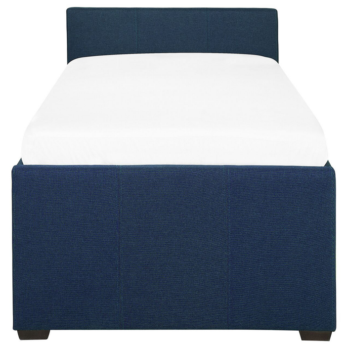 Divano Letto estraibile Rivestimento in tessuto blu Small Single Size Guest Underbed