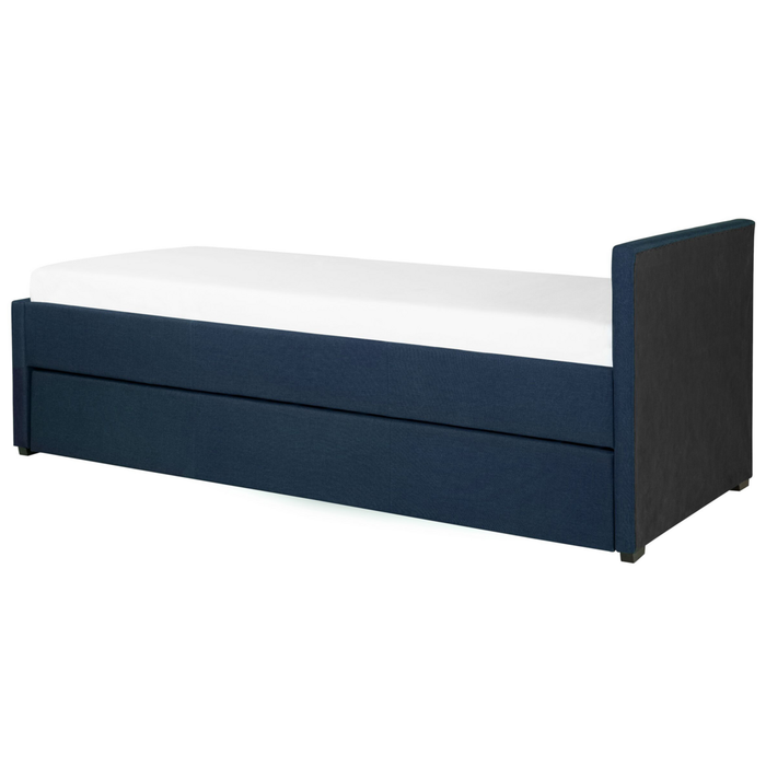 Divano Letto estraibile Rivestimento in tessuto blu Small Single Size Guest Underbed