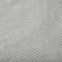 Coperta grigio chiaro copriletto 150 x 200 con pon pon morbido copriletto