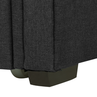 Divano Letto estraibile Rivestimento in tessuto grigio Small Single Size Guest Underbed