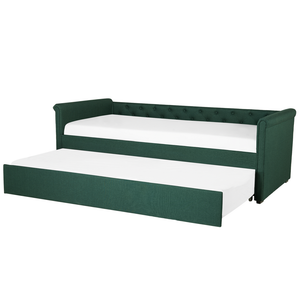 Letto estraibile in tessuto verde tappezzeria Small Single Size Guest Underbed abbottonato