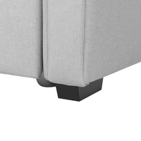 Divano Letto estraibile Rivestimento in tessuto grigio Small Single Size Guest Underbed
