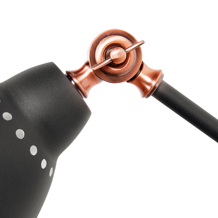 Set di 2 Lampade da Parete applique Faretti da parete in metallo grigio grafite Lampada da lettura piccola con braccio oscillante