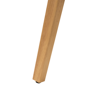 Sedia da pranzo Rivestimento in tessuto beige Gambe in legno Seduta elegante con braccioli