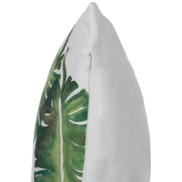 Set di 2 cuscini decorativi motivo foglia verde 45 x 45 cm accessori decorativi con stampa motivo tropicale